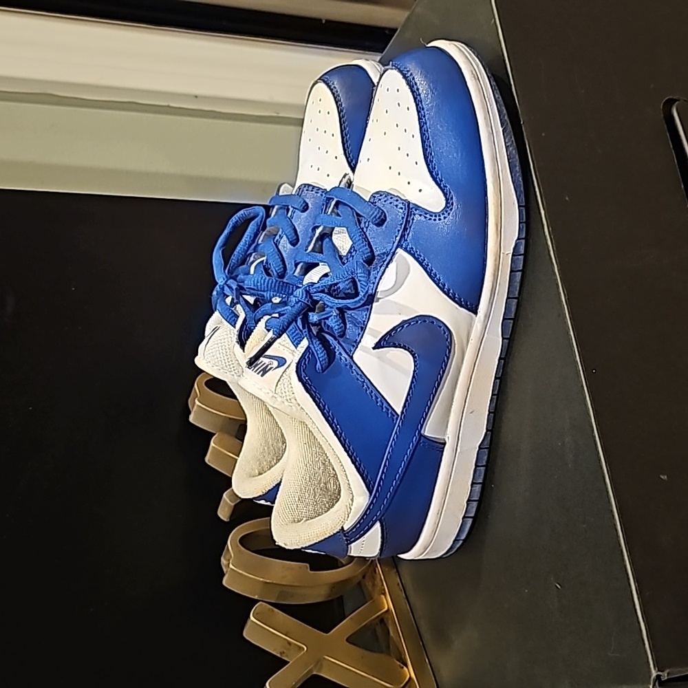 Racer blue and white dunks